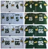 NCAA Football 92 Reggie White 4 Brett Favre Jersey 15 Bart Starr 66 Ray Nitschke 5 Paul Hornung 89 James Jones Green White Man Vintage