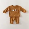 Kläder sätter vår baby pojke kläder set 2st bomull tröja byxor för 05 år barn barn kläder småbarn baby flicka pojke kläder set 220830