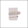 Hair Clips Barrettes Hair Accessories 2Pcs/Set Good Quality Alloy Crystal Barrette Gold Metal Aligator Clip Girls Hair Dhseller2010 Dhyft