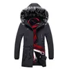 Herenjacks winter lange heren 2022 casual dikke bont purhooded parka heren merk gevormde mannelijke katoen militair bovenkleding l220830