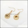 Charm Noosa Sier Gold Hook Earring Metal Drop Earrings Snap Ear Jewelry Fit 12Mm Buttons Simple Women Delivery 2021 Dhseller2010 Dhurn