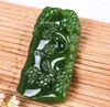 Colares pendentes de bambu verde -pingente Emerald Jasper Gem Jóia de Jóia de Amuleto