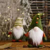 30cm Christmas Decoration Supplies Knitted Non-Woven Standing Faceless Doll Creative Green Santa Claus Ornaments kids gift 67