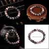Pasma z koralikami oryginalne kamienne czarne paski rhodochrosad bransoletki dla kobiet biżuteria urok dar