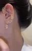S3181 Fashion Jewelry Leaves Ear Cuff For Women Single Piece Rhinestone Leave Ear Hang ￶rh￤ngen