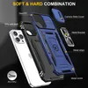 Protection de l'objectif de l'appareil photo Kickstand Ring Phone Cases pour iPhone 14 Pro Max 13 12 11 XR XS 8 7 Antichoc Armor Metal Bracket Cover D1