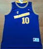 #17 Chris Mullin #15 Latrell Sprewell 10 팀 하더웨이 레트로 농구 대학교 착용 스티치 저지 S-2XL 탑 퀄리