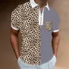 Polo da uomo a righe sfumate 3D con stampa integrale Camicia con cerniera Manica corta Streetwear Vocazione Sport Casual Uomo Taglie forti