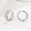 Серьги-кольца, модные золотые круглые серьги с цирконием для женщин, корейский стиль, геометрическая пряжка для ушей, металлические украшения со стразами Brincos246V