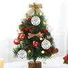 Sublimação por atacado Decorações de Natal DIY Sub ornamentos de dois laterais DIY Transferência de calor Paping Tree Pingente Party Gifts Para Amigos da Família A12