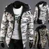 Jackets masculinos Camuflagem de outono Parka Men Militar Militar Médio Casa de inverno acolchoada de algodão de algodão L220830