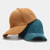 Japońskie bazowe czapki literatury i sztuki retro solidny kolor para zakrzywiona czapka rdzeniowa wczesna jesień lampka światła unisex sztruk baseballowe czapki