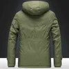 Giacche da uomo Invernali trapuntate con cappuccio Parka Outdoor New Fashion Fleece caldo e antivento Casual Solid Colo L220830