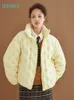 Mulheres para baixo parkas inman jaqueta de inverno à prova de vento gola solta bonito pouco 90 camurça curto casaco feminino 220830