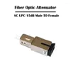 Attrezzatura per fibra ottica 10 pezzi SC Attenuatore da femmina a maschio 3dB 5dB 10dB 15dB SM Single Mode Simplex FTTH Ethernet Networking