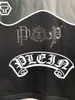 Herr t-shirt t-shirt Phillip Plain Men designer pp skalle diamant shir shor hylsa dollar brun bj￶rn m￤rke o-hals h￶g kse philipps pleins p2222