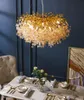 French Crystal Pendant Lamps Romantic Golden Living Room Matsal Decoration Lamp Custom Hotel Project Lighting Chandelier