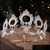 Hair Clips Barrettes Hair Clips Barrettes Bridal Crown Headwear Luxury Alloy Rhinestones Inlaid Headband For Female Dhseller2010 Dhljv