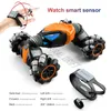 ElectricRC Car 4WD Radio Control Stunt Gesture Induction Twisting OffRoad Vehicle Light Music Drift Toy High Speed Climbing 220830