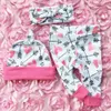 Zestawy odzieży EST 4PCS Ubrania dla niemowląt Urodzone niemowlę słodkie miękkie ubrania dziewczynki Spring Autumn Playsit Panti