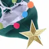 Hundkl￤der Pet Christmas Costume Puppy Xmas Cloak med Star och Pompoms Cat Santa Cape Party Cosplay Dress for Cats and Small Medium Dogs