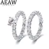 خاتم زفاف Solitaire Rings جولة ممتازة 10 كاراتيه 65 مم DF Color VVS1 خطوبة الفرقة الصلبة حقيقية 14K هدية الذهب الأبيض للسيدة 220829