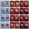 Jersey NCAA Foobtall 9 Sonny Jurgensen 68 Russ Grimm 70 Sam Huff Maglie 33 Sammy Baugh 7 Joe Theismann Art Monk Red White Vintage