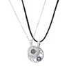 S3179 Collana di coppia di gioielli di moda per uomo donna Luna 100 collane con ciondolo magnetico per amanti delle lingue