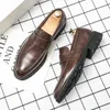 Loafers solide schoenen 35d6c mannen kleur pu klassiek punt masker slip-on mode business casual feest dagelijkse ad062