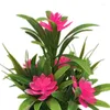 Fiori decorativi 1pc piante bonsai in vaso fiore falso artificiale con pentola per decorazioni da giardino per feste domestiche
