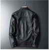 Jackets masculinos Men Slim Leather Motorcycle Pu de boa qualidade Male Stand Collar Casual Biker 4XL L220830