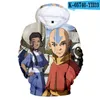 Erkek Hoodies Avatar Son Airbender Moda Erkek Kadın Sweatshirt Hip Hop Erkek Kızlar Sokak Giyim Karikatür Giyim 3D Baskı