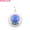 Pierre naturelle pendentif collier soleil fleur forme violet cristal pour femme bijoux taille 27mm en gros BO922