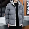 Vestes pour hommes Hiver Nouveaux Hommes Classique Simple Contraste Couleur Fermeture À Glissière Créative Conception À Deux Barres Poignets Coupe-Vent Chaud À Capuche Confortable Parka L220830