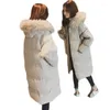 Frauen Trenchcoats Womans Lange Winter Warme 2022 Ankunft Koreanische Mode Kleidung Frauen Mantel Jacke Mit Hut