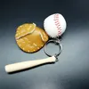 Creative Baseball Keychains Leather Sports Keychain Bag Decoration Pendant Souvenir Gift Keyring Key Chain