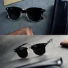 Gafas de sol Horn de cuerno negro con borde de medio marco Polarizado Conducción de pesca Gafas de sol UV400