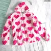 Men's Jackets Hip Hop Autumn Winter Men Streetwear Hoodie Love Print Harajuku Plush Fleece Outfit Zipper Feminino L220830