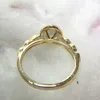 Anelli anelli di solitari anelli di nozze 14k aureola oro giallo 7x9mm 20ct taglio ovale fidanzamento brillante per donne 220829