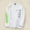 22ss new letter hoodie printing we11done slogan long sleeve bottomed thin sweater