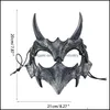 Party Masks Party Masks Mask Long Teeth Demon Samurai Bone Wolf Dragon Wild Tiger 220823 Drop Delivery 2021 Home Garden Festive Suppli Dh3Os