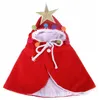 Vestu￡rio para c￣es vestido de Natal para animais de estima￧￣o Chapa de Natal com estrela e pompoms Cat Santa Cape Vestido de cosplay para gatos e c￣es m￩dios pequenos