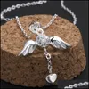 Pendentif Colliers Colliers Designer Cz Diamant En Gros Bijoux De Mode 925 Sterling Sier Chaîne Cadeau De Noël Fille Ailes D'ange Yydhhome Dhyla