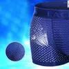 Caleçon 2022 respirant glace soie solide hommes Cool sous-vêtement U convexe conception sous-vêtements maille Sexy Boxer troncs taille basse Sport