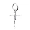 Dangle Kronleuchter 4 -Style -Clip an Ohrringen für Männer nicht piercing kpop feather baumeln fälschter rostfreier stahl hie ähe c3 dhseller2010 dhvcp