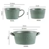 Ciotole in gres impilabili da 4,5 pollici 11 cm Ceramica opaca Ramekin Stoviglie classiche francesi per colazione Cuocere dessert