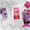 Autocollants adhésifs Rose Violet Amour Matériel Autocollants Journal Autocollant Esthétique Scrapbook Autocollant Pour Ordinateurs Portables Fournitures De Papeterie Pack Dhwpq