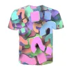 Heren t shirts Harajuku -stijl mannen en dames shirt dagelijkse leuke vraagteken 3D prints korte mouwen tij merk tops zomerheren