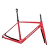 Gravel Bike Frame GR029 Carbon Fiber Flat Mount BSA Threaded Disc Brake Brushed Silver Logo 49/52/54/56/58cm