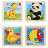 Baby Wooden Montessori Puzzle Child Game Wood Puzzle Kids 3D Cartoon Animal Puzzles Babies Toys Gifts 40 styles choose